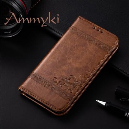 AMMYKI 6.21'For Xiaomi Mi8 Pro case Good Magneticwallet phone back cover flip leather 6.21'For Xiaomi Mi 8 Pro case