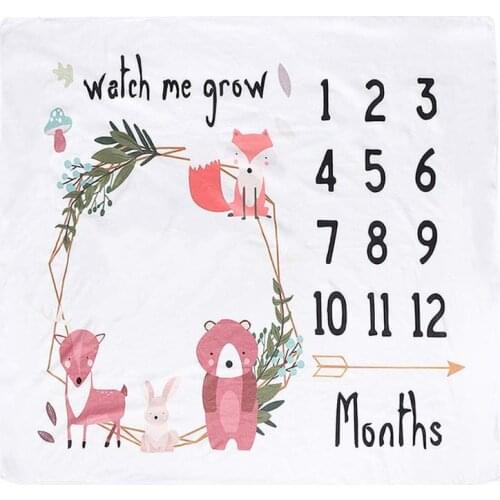 Baby Milestone Blanket Baby Photography Props Blanket Newborn 12 Monthly Photo Props Background Blanket