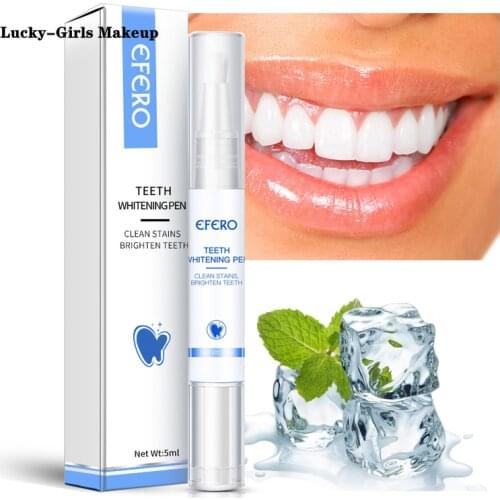 EFERO Teeth Whitening Pen Cleaning Serum Remove Plaque Stains Dental Tools Whiten Teeth Oral Hygiene Tooth Whitening Pen 1Pcs