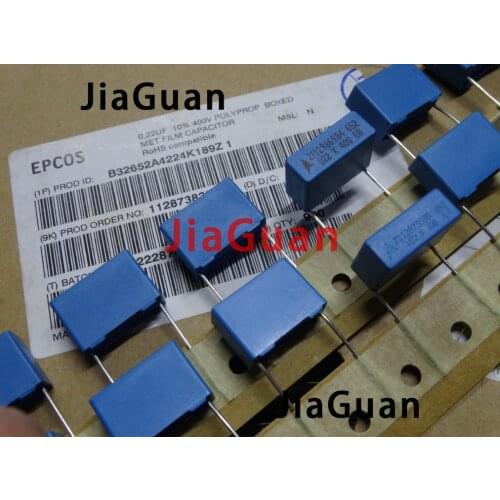 20PCS NEW EPCOS B32652A4224K 0.22UF 400V PCM15 224/400V p15mm 220NF B32652 0.22uf/400v 220nf u22 224