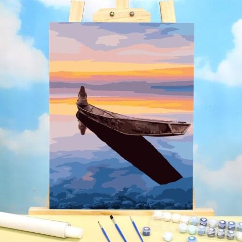 Landscape Mountain Sunrise Coloring By Numbers Painting Package Oil Paints 50*70 Oil Painting Home Decoration Handiwork