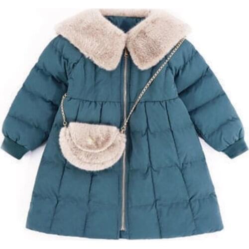 Cotton Outerwear For Kids Jacket New Children Winter Coats For Girls Clothes Thick Warm Down Jackets For Girls Long Sleeve Coat