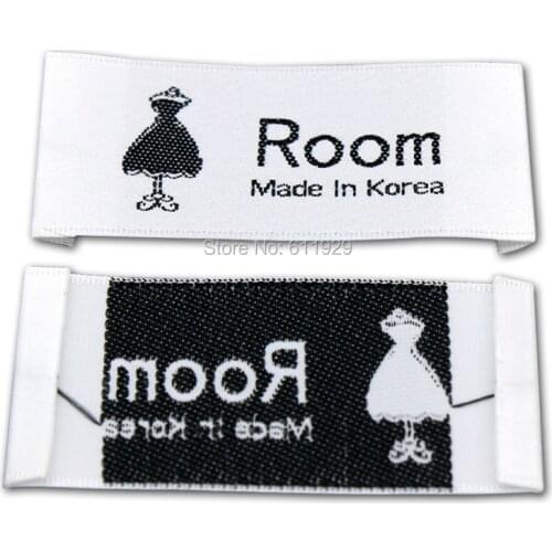 Customized garment labels/trademark/logo/Trademark manufacture clothing printed labels/custom dress tags 1000 pcs Free Shipping