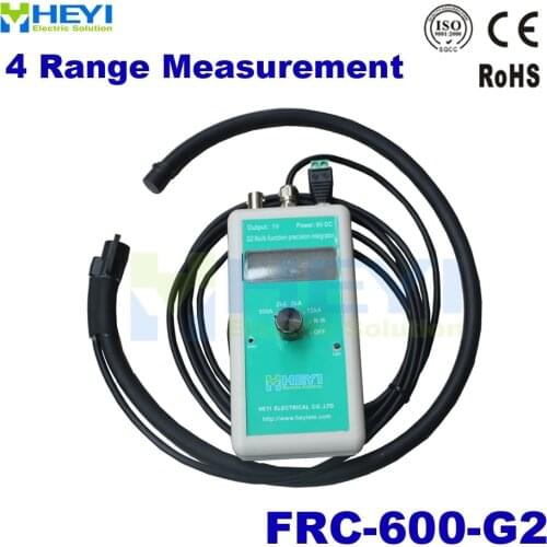 4 current range flexible rogowski coil FRC-600-G2 500A 2000A 5000A 10KA with channel integrator G2