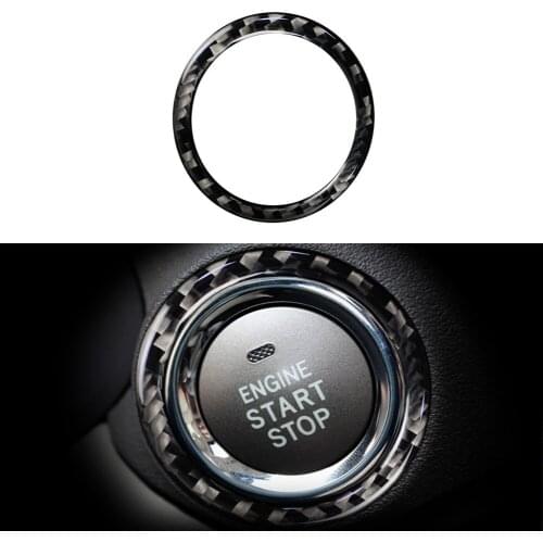 Real Carbon Fiber Engine Start Stop Button Ring Sticker Cover Trim Decor For Lexus IS250 250C IS350 350C 2006-2013 Car interior