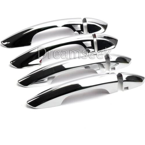 Door Handle Cover For Ford Edge 2015 2016 2017 With Smart Key Hole ABS Chrome Molding Trim Bezel Exterior Decoration