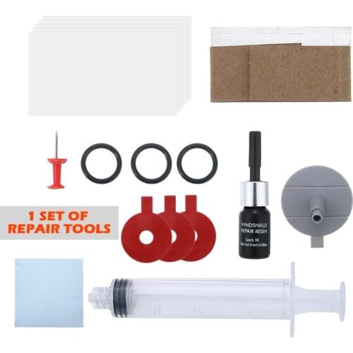 Mayitr 1set Car Auto Windshield Repair Kit Auto Glass Nano Crack Repair Fluid Windshield Tool Accessories