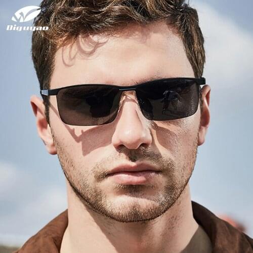 DIGUYAO Vintage Retro Brand Designer Men Polarized Sunglasses Rectangle Classic Men Shades Fishing driving Sun glasses UV400