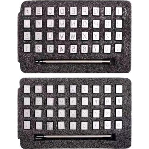 DIY Handmade Letter Alphabet and Number Stamp Punch Kit, Saddle Making Tools Leather Craft Carving Embossing Stamp