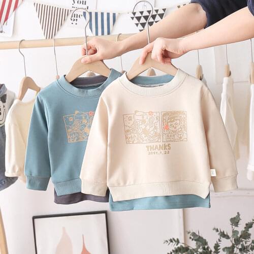 2021 New Autumn Baby Girls Boys T-shirts Kids Spring Clothes Child Long Sleeve T-shirt Causal Print Clothing Costume Tops Tees