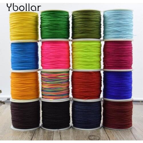 100 Meters/roll 0.8mm Nylon Cord Thread Chinese Knot Macrame Rattail Beading Braided Bracelet DIY String for Jewelry Making