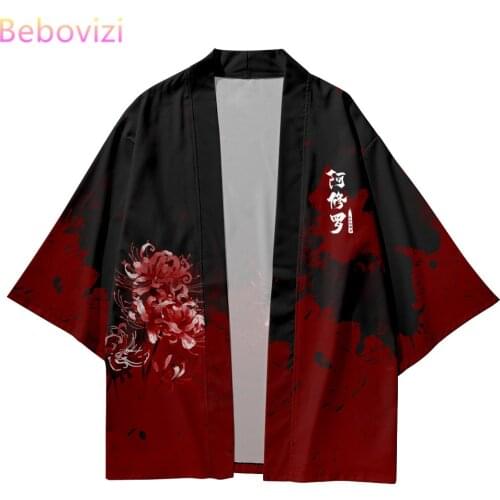 Loose 4XL Beach Japanese Style Kimono Streetwear Men Women Cardigan Japan Samurai Anime Cosplay Haori Yukata Harajuku Tops Robe