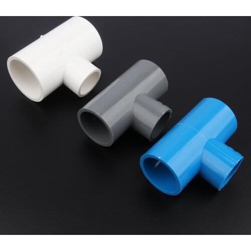 12pcs/lot 40mm To 20~32mm PVC Reducing Tee Joints Garden Irrigation Fittings Water Pipe Connectors Aquarium Fish Tank DIY Tools