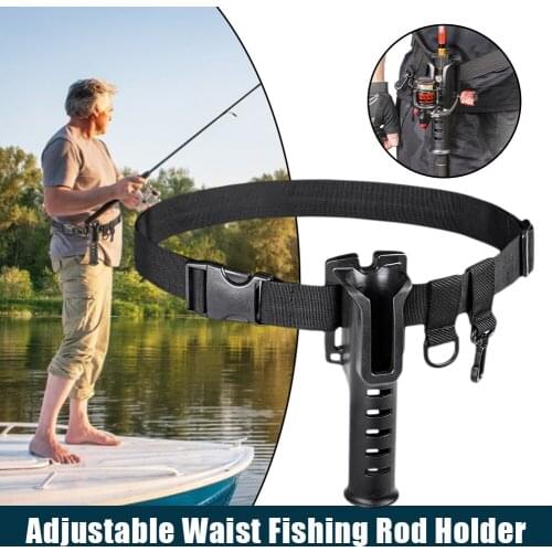 Adjustable Waist Fishing Rod Holder Fishing Rod Pole Inserter Portable Belt Rod Holder Fishing Gear Accessories Fishing Tools