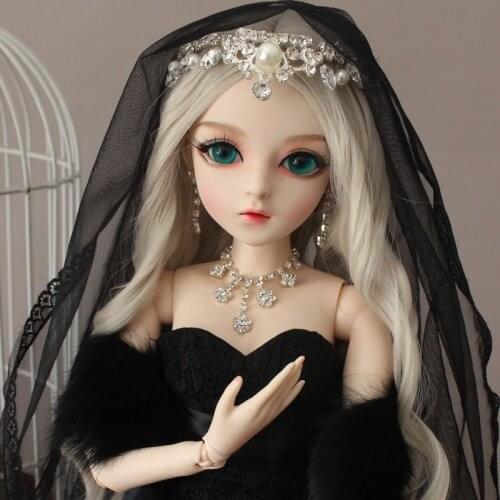 BJD 1/3ball jointed Doll gifts for girl Handpainted makeup fullset Lolita/princess doll with wedding dress STARRY NIGHT