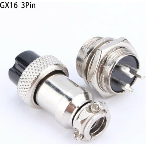 1set GX16-3P 3Pin 16mm Male&Female Wire Panel Connector plug Circular Aviation Connector Socket Plug
