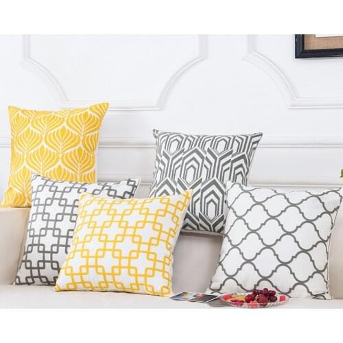 Nordic Four Seasons Light Luxury Ethnic Embroidered Cushion Sofa Cushion Pillowcase Office Cushions Bedside Cushion Support