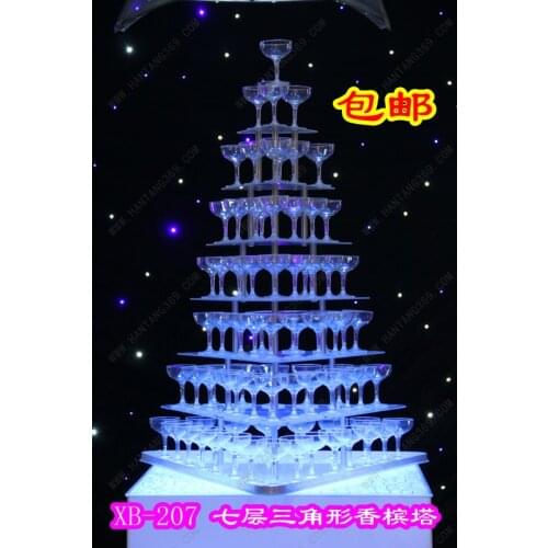 Wedding champagne tower cup tower wedding props simple champagne tower mousse xb-20 without cups and lights