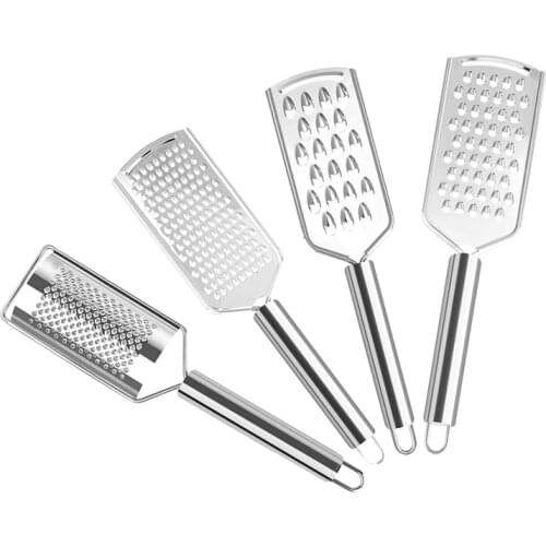 Cheese Grater,Lemon Zester,Stainless Steel Hand-Held Ginger Nutmeg Carrot Vegetable Food Graters for Kitchen,4 Pack