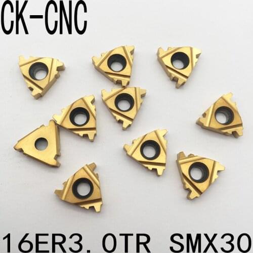 10pcs 16ER3.0TR SMX30 Carbide Insert For Threading Turning Tool Boring BAR blade High cost performance