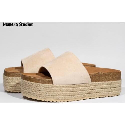 Hemera Studios sandals platform Women summer 2021 Sparts espadrille flip flops handmade flat shoes Multicolor comfortable