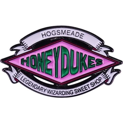 Hogsmeade Honeydukes Badge Wizarding World Party Cosplay Pin Who doesn't like a trip to a Magical Sweet Shop