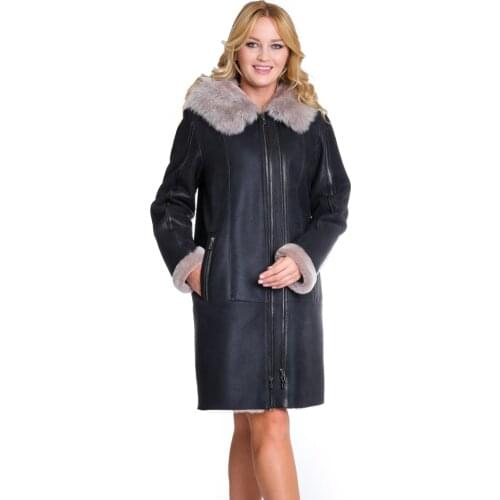 Zoramotti,Womens Fur,Real Fur,Sheepskin,Collar Fox,Winter Wear,Keeps Warm,Turkish,Turkey,Moskow