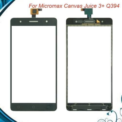 100% Tested OK Touch Screen For Micromax Canvas Juice 3+ Q394 Touch Screen Digitizer Panel Front Glass For Micromax Q394