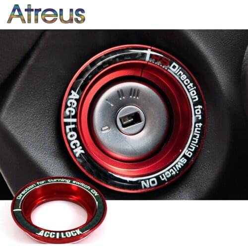 1X Luminous/Carbon Fiber Car Ignition Switch Decoration Stickers For Ford Focus 2 3 MK2 MK3 MK4 kuga 2005-2017 Accessories