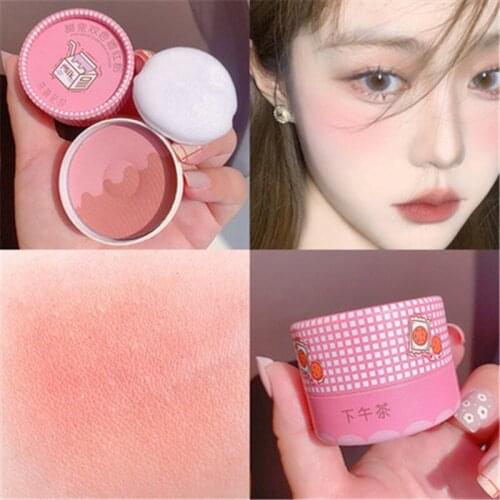 2 in 1 Donut Face Highlighter Powder Palette Face High Gloss Shimmer Powder Bronzer Highlighter Blush Pallete With Makeup Puff