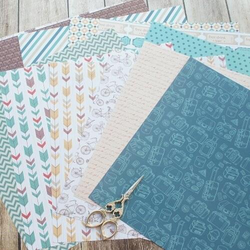 24sheets 12" DIY A Gentlemans Journey Design Gift Wrapping Paper Creative Paper Craft Handmade Scrapbooking Set