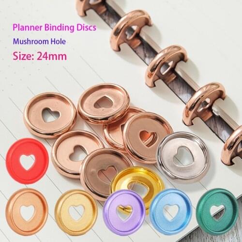 25pcs 24mm Mushroom Hole Discs Binder Planner Binding Discs Binder Mushroom Rings Binding Notebook Binder Rings Office Supplies