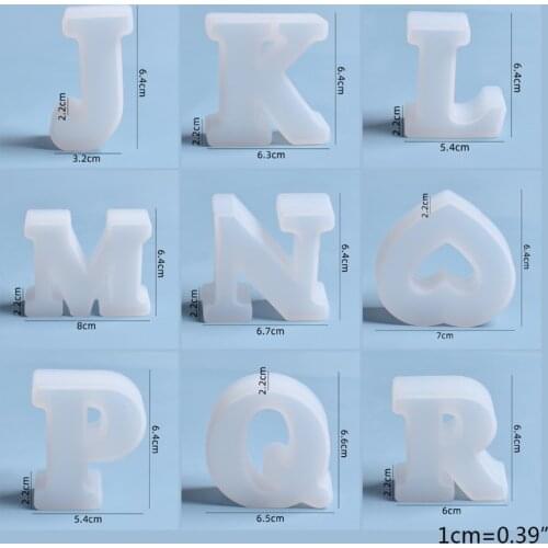 26 Pcs/Set Letter Decorations Silicone Mould DIY Crafts Jewelry Making Tool English Alphabet Crystal Epoxy Resin Mold