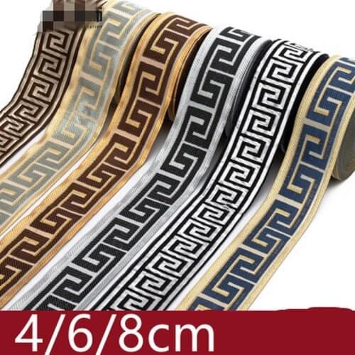 5m Ethnic Embroidery Lace Trim Ribbon Vintage Boho Lace Trim Clothes Bag Accessories Embroidered 4~8cm DIY Embroidered Fabric