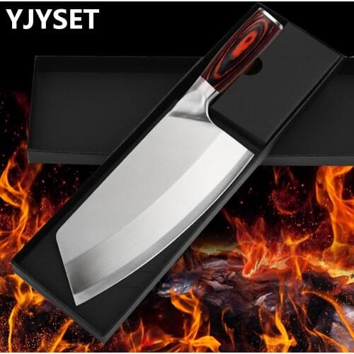 8 inch Kitchen Knife Stainless Steel Chef Knife Set Meat Chopping Cleaver Slicing Vegetables Chinese Chef Knife With Gift Box