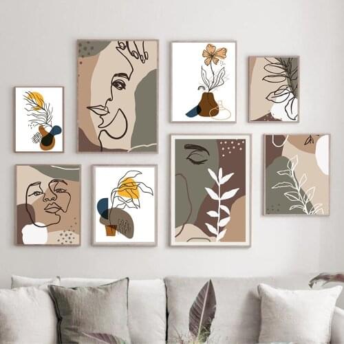 Matisse Abstract Woman Flower Plant Wall Art Canvas Painting Nordic Posters And Prints Wall Pictures For Living Room Home Decor