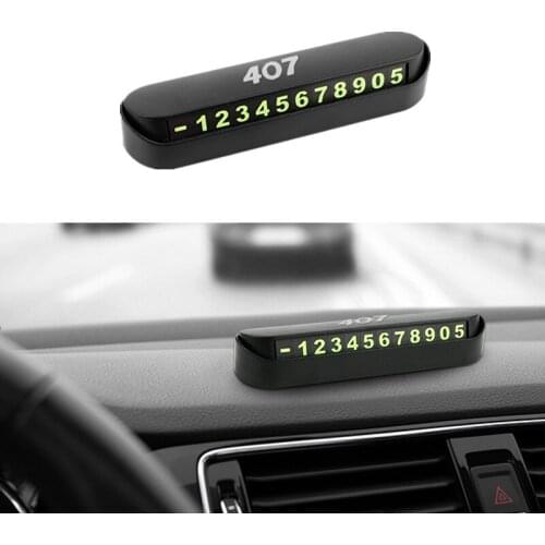 Car Temporary Parking Card Phone Number Card Plate Sticker for Peugeot 407 Accessories Car Styling