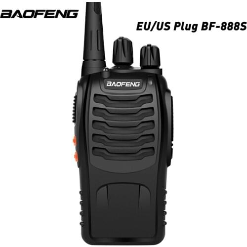 Baofeng BF-888S Walkie Talkie 5W Handheld Pofung bf888s UHF 400-470MHz 16CH Two-way Portable CB Radio EU/US Plug 1500mah Battery