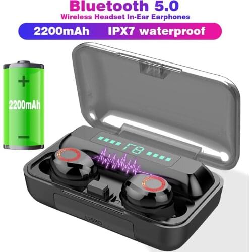 S12 TWS Bluetooth 5.0 Wireless Headset In-Ear Earbuds Noise Cancelling Gaming Earphones IPX7 Waterproof Sports Headset