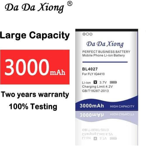 Da Da Xiong 3000mAh BL4027 BL-4027 battery for FLY IQ4410 cell phone battery