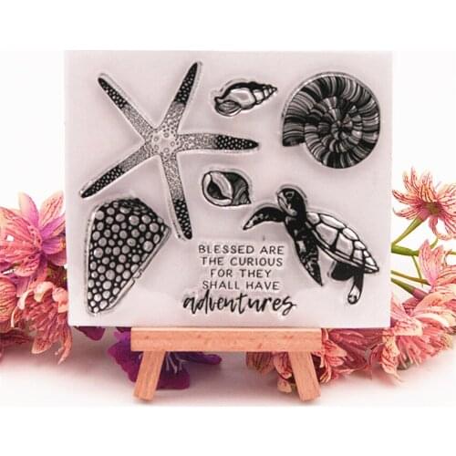 Hot selling starfish transparent clear stamp / silicone seal roller stamp DIY scrapbook album / card production