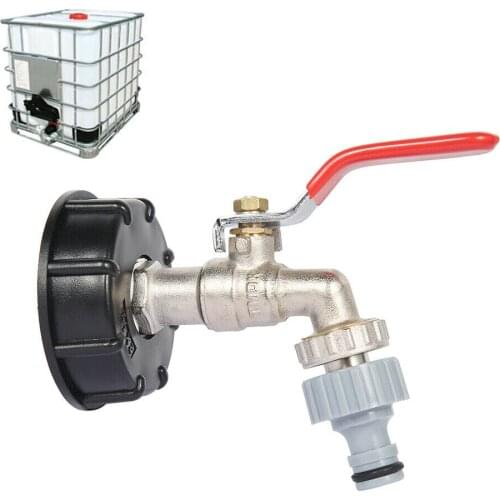 IBC Tank Adapter S60X6 1/2" Garden Hose Faucet Water Tank Hose Connector Tap Replacement Connector Fitting Valve Garden Supplies