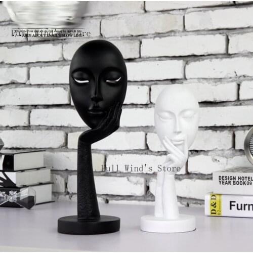 Refinement Think about life Resin Crafts Black and white series abstract decoration Office Home Decoration