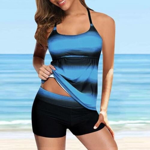 Tie Dye Swimwear Plus Size Female Tankini Bodysuit Two Piece 2021 New Sport Swimsuit Women High Waist Beach Wear Swimming #G3