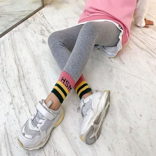 Teen Letter Leggings For Girls Fashion Leggings 10 to 12 years Pencil Pants 2021 Autumn Casual Skinny Trousers