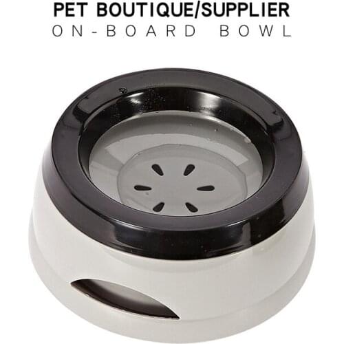 Pet Dog Bowl Car Anti-tipping Splash-proof And Non-wetting Mouth Floating Bowl Waterer Plastic Portable Cat Dog Supplies