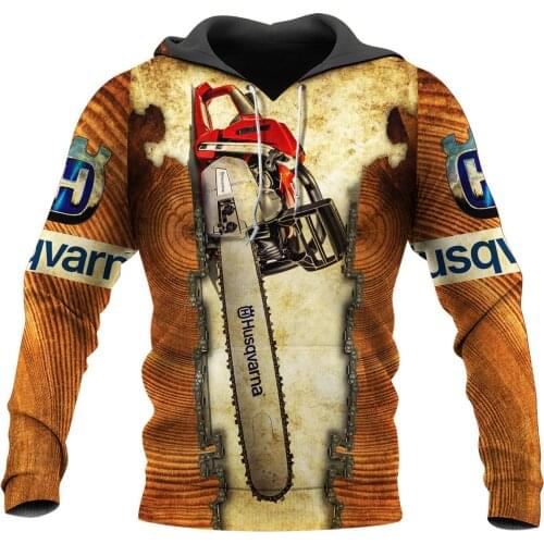 New fun power tool chain saw 3D printed sweatshirt hoodie unisex fashion street casual sweatshirt
