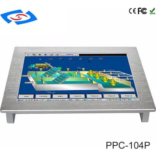 Factory Wholesale 10.4" Aluminum Case Fanless Industrial Touch Screen Panel PC For ATM&Advertising Machines&POS System Mini PC