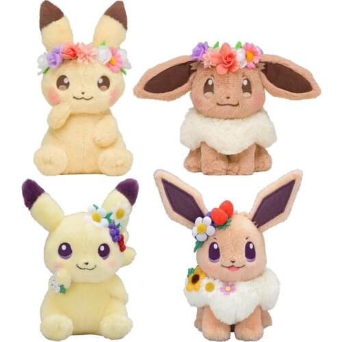 Easter Spring Festival Pikachued Eevee Plush Doll Garland decoration Cute Stuffed Toy Kids Children Gift