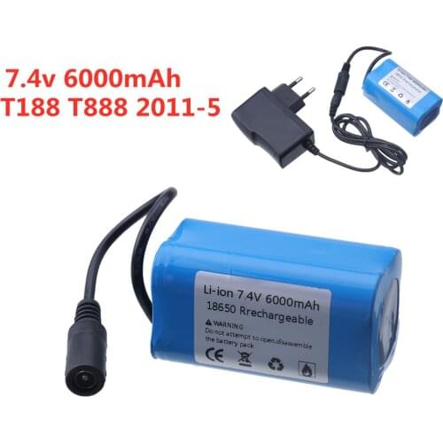High capacity 7.4V 6000mah 2S rechargeable Lipo battery For T188 T888 2011-5 RC Fish Finder Fishing Bait toys Boats Spare Parts